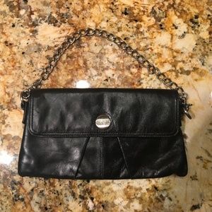 Kenneth ColeReaction Black Leather Wristlet Clutch